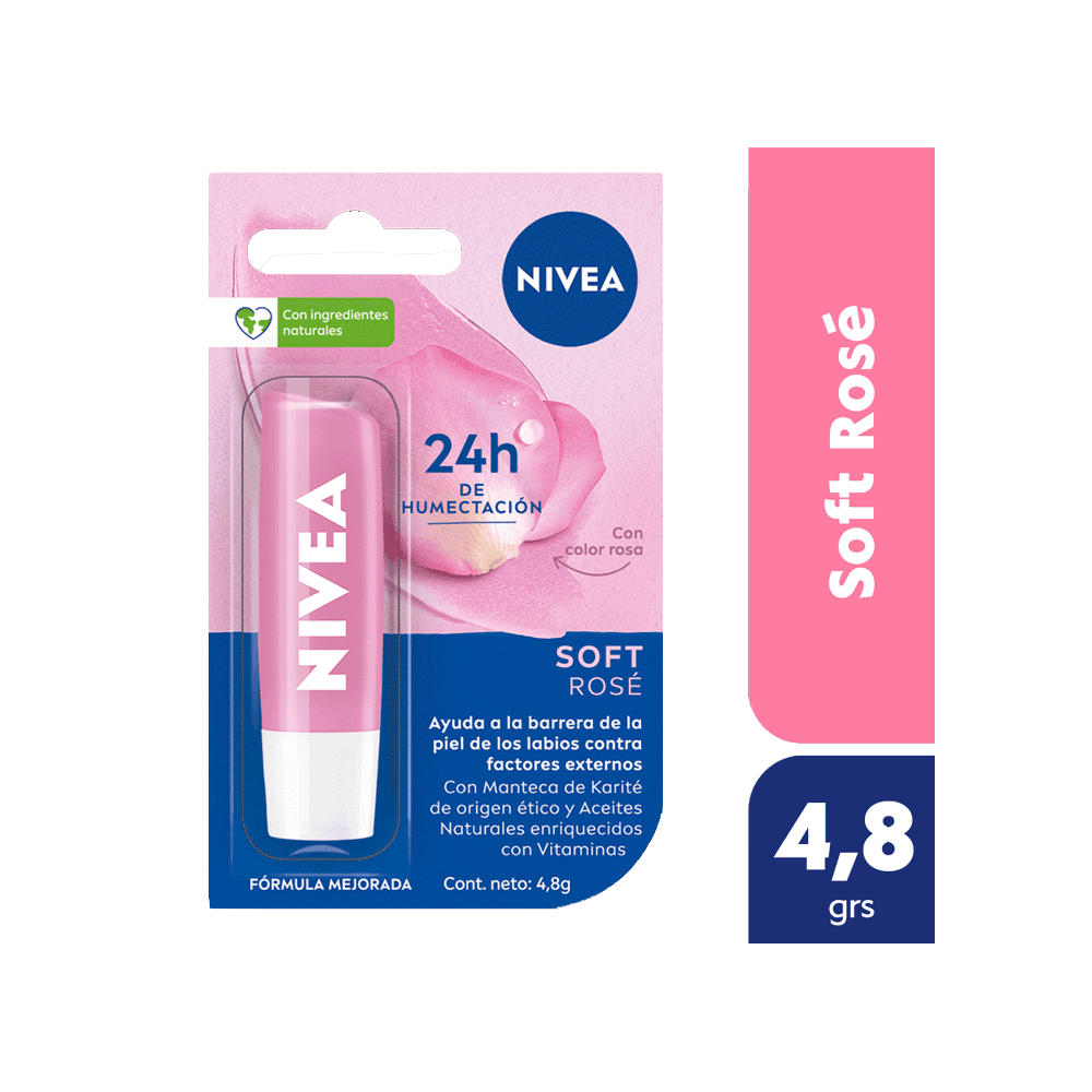 Nivea Protec Labial Soft Rose X 4,8 GR