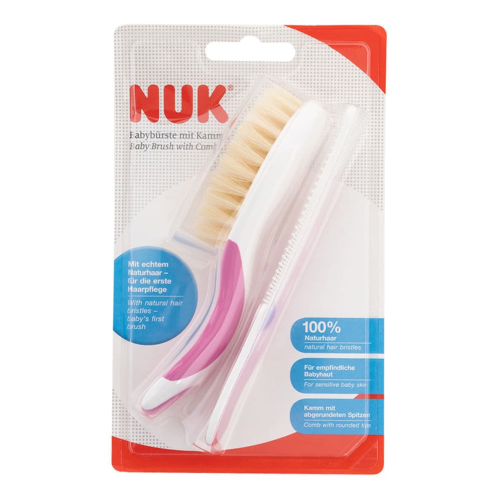 NUK Set de Cepillo y Peine de Colores