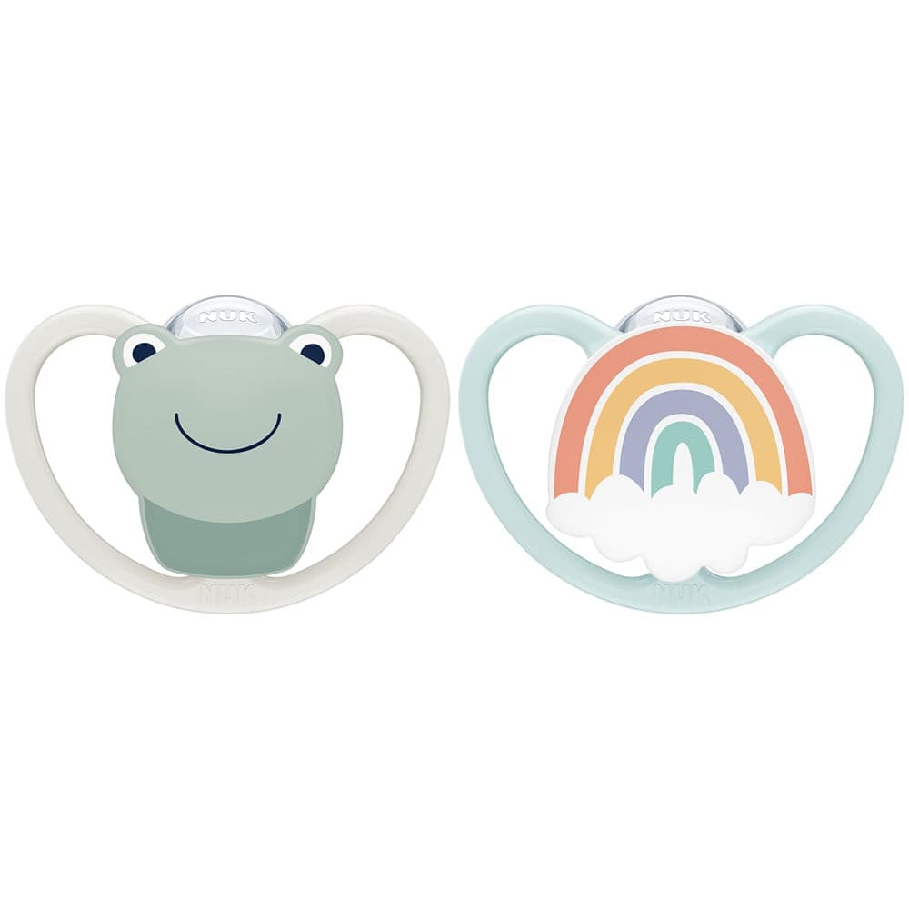 NUK Chupete Space T1 Rana/Arco Iris