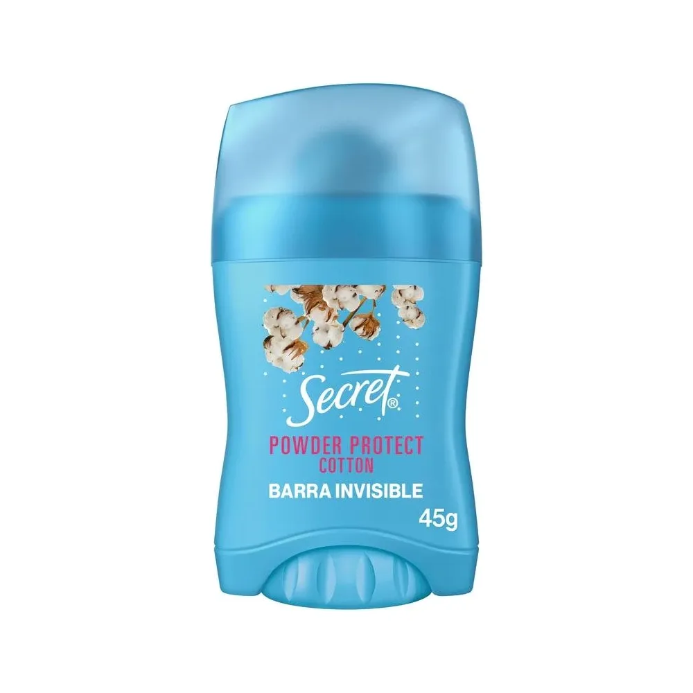 Secret Powder Protect Cotton Desodorante Antitr X 45 Gr(Barra)