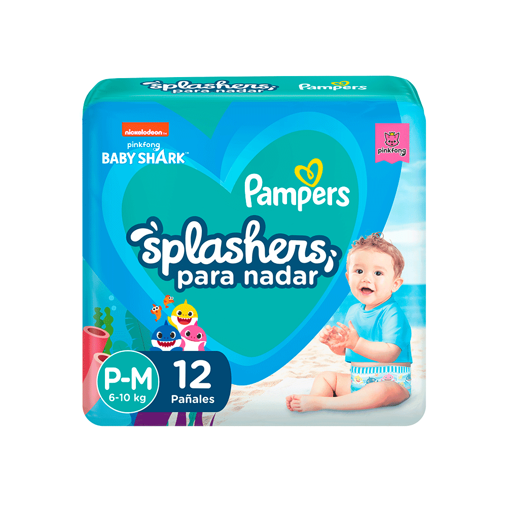 Pampers Baby Shark Splashers Trajes Baño P-M