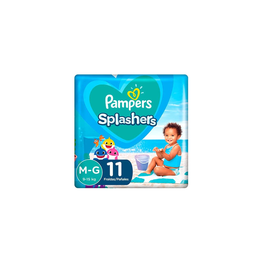 Pampers Baby Shark Splashers Trajes Baño M-G