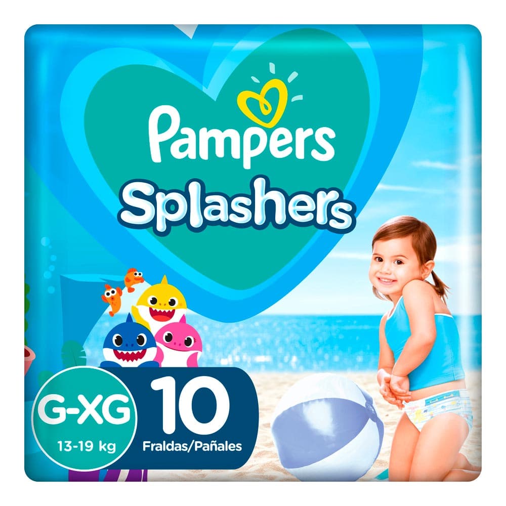 Pampers Baby Shark Splashers Trajes Baño G-Xg
