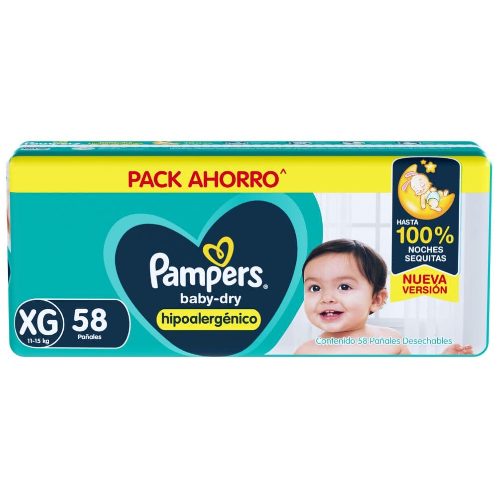 Pampers Baby Dry Pañal Xg