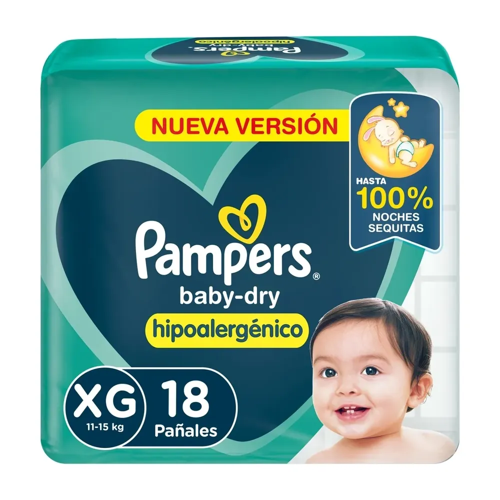 Pampers Pañal Baby-Dry Hipoal Xg