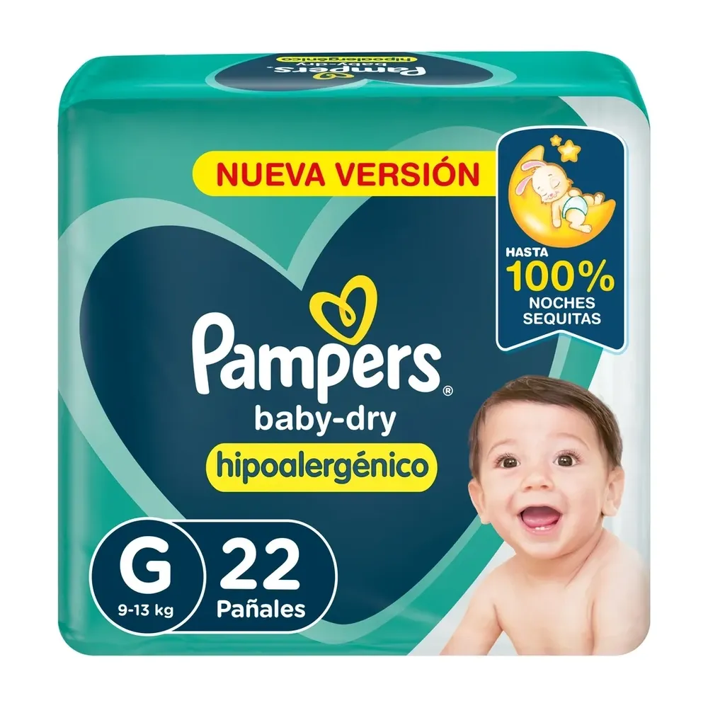 Pampers Pañal Baby-Dry Hipoal G