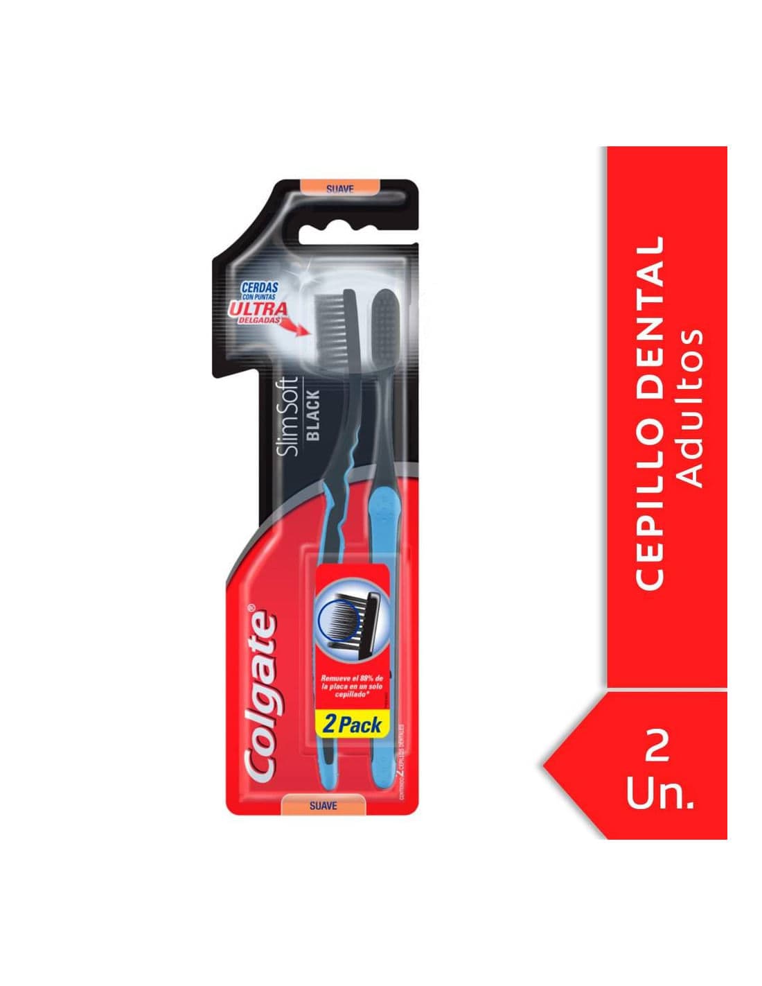 Colgate Cepillo Dental Slim Soft Black 2