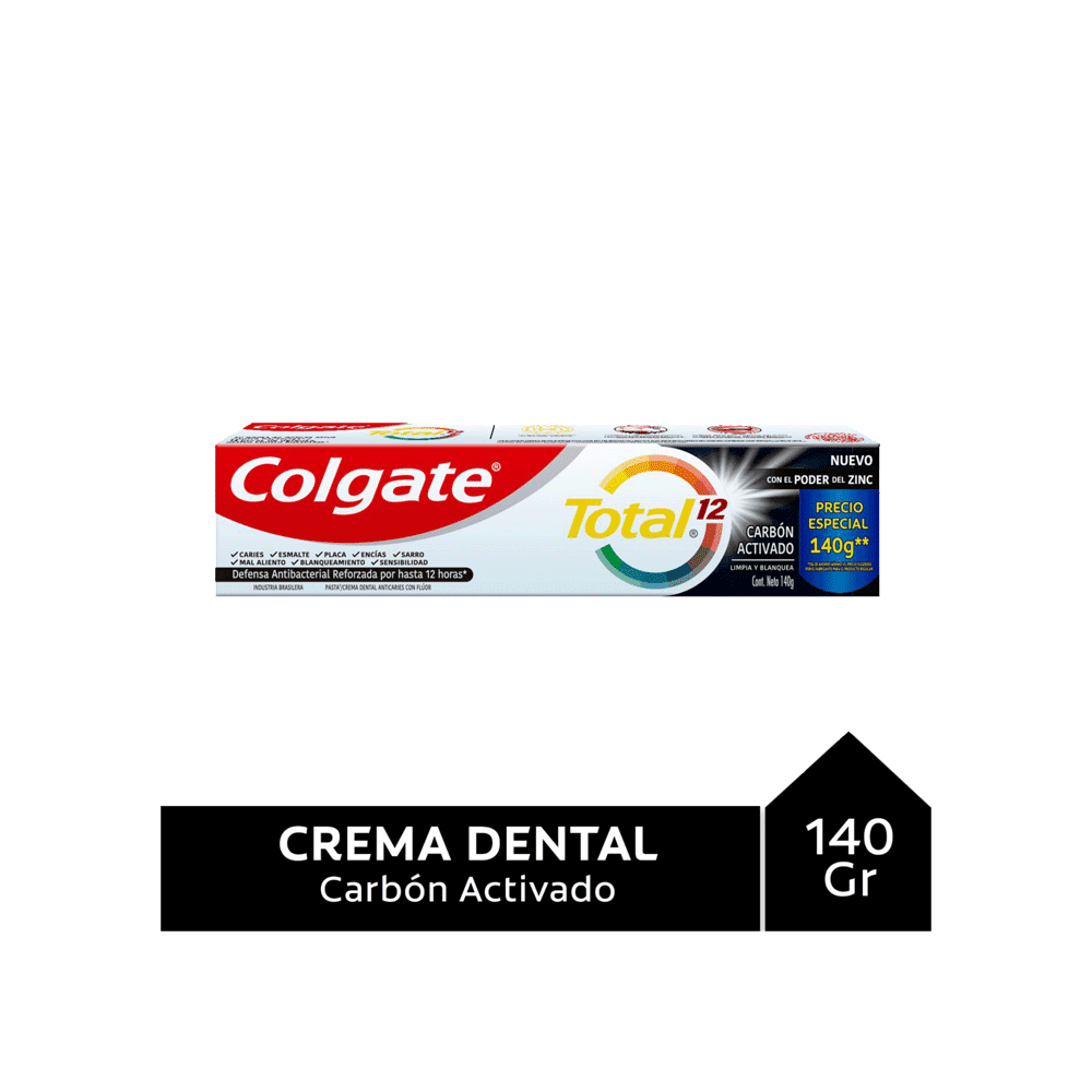 Colgate Crema Dental Total 12 Carbon Activado