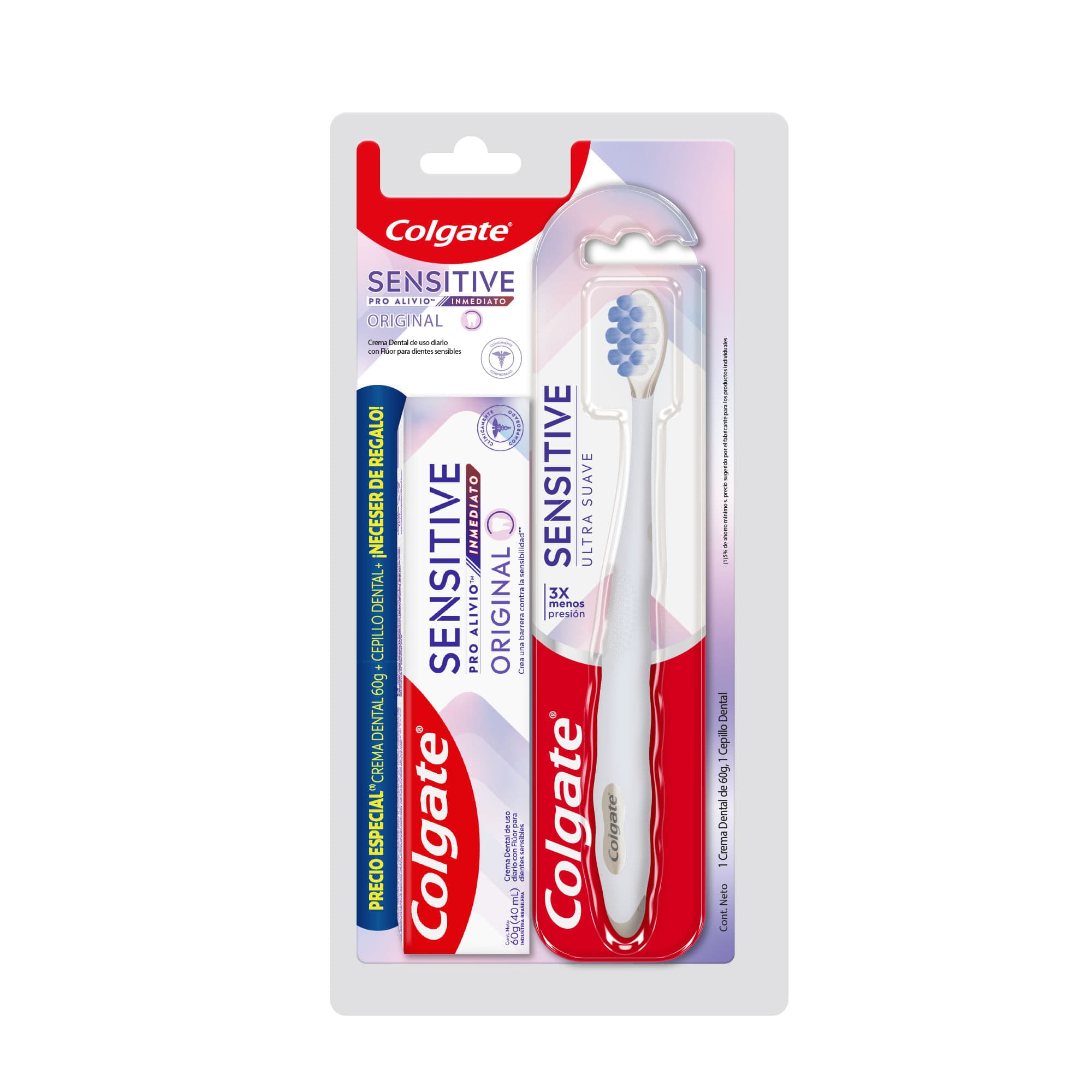 Colgate Pack Cepillo Travel Sensitive+Cr Dental Pro Alivio Sensitive
