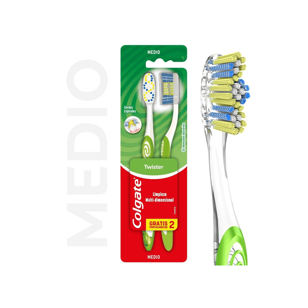 Colgate Cepillo Dental Twister C/Capuchon Pack
