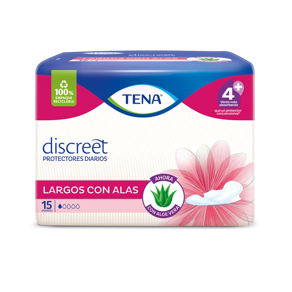 Tena Prot Dia Discreet Largos X 15 C/Alas