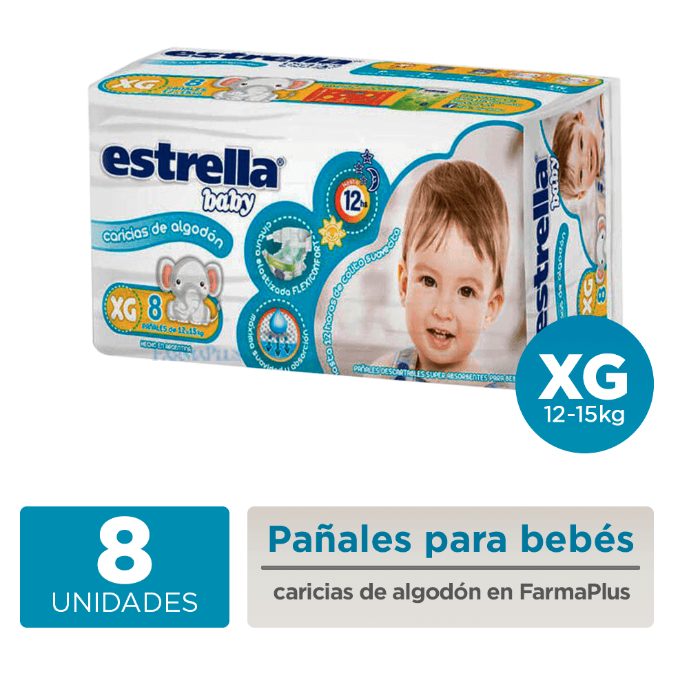 Estrella Baby Caricia de Alg Pañal Xg