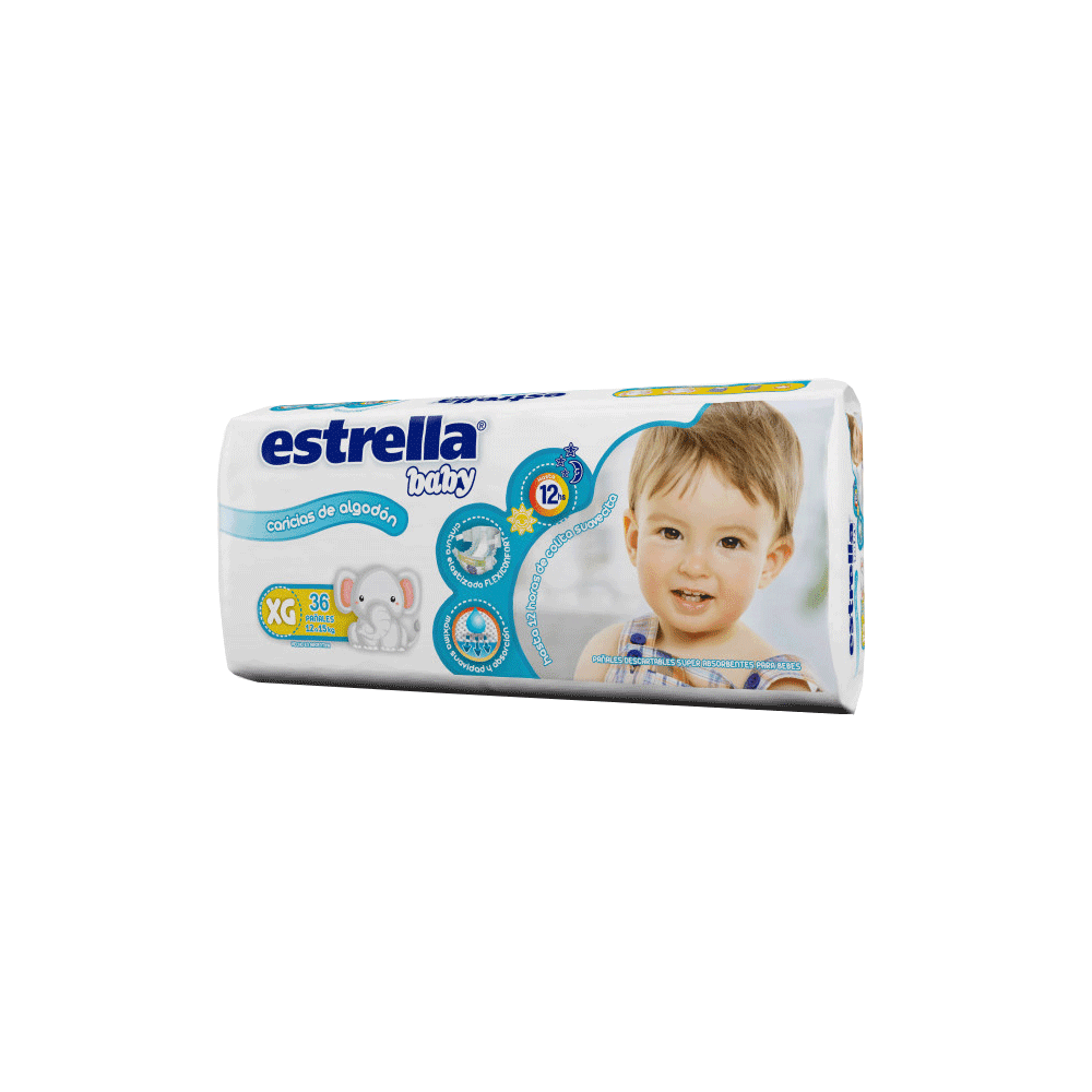 Estrella Baby Caricia de Alg Pañal Xg