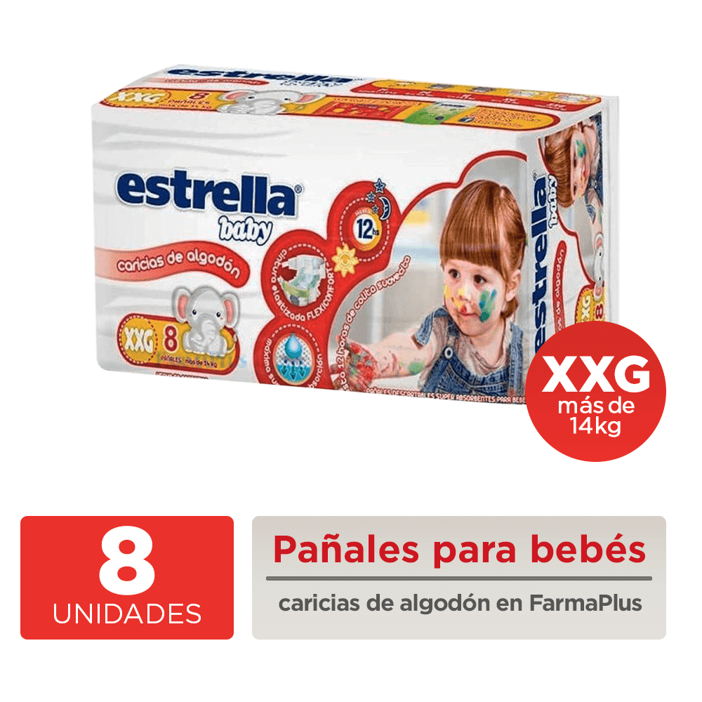 Estrella Baby Caricia de Alg Pañal Xxg