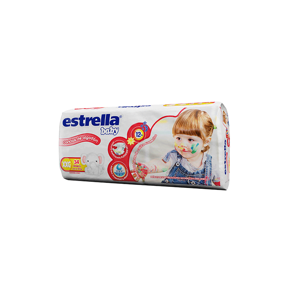 Estrella Baby Caricia de Alg Pañal Xxg