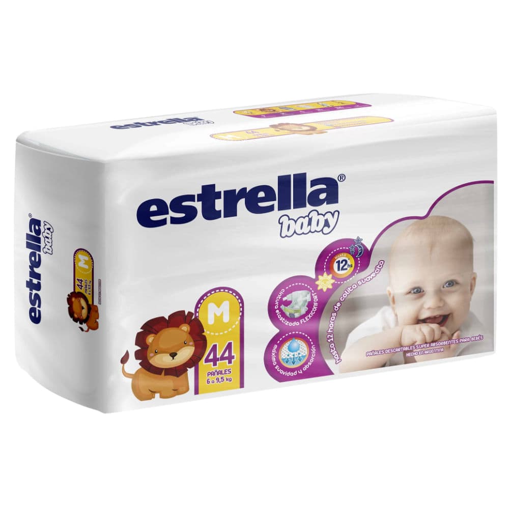 Estrella Baby Caricia de Algodón Pañal Mediano