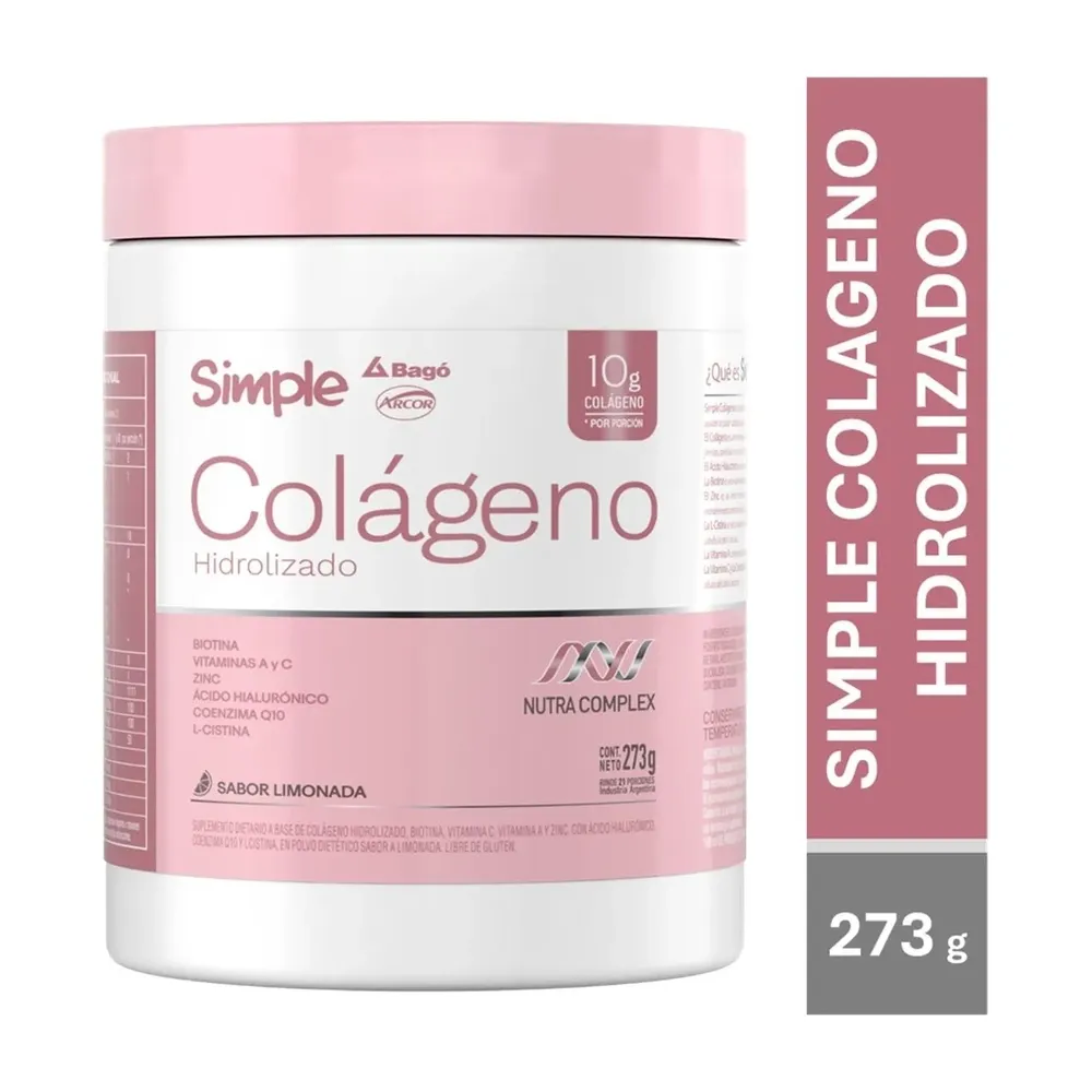 Simple Colageno Hidrolizado Limonada Polvo