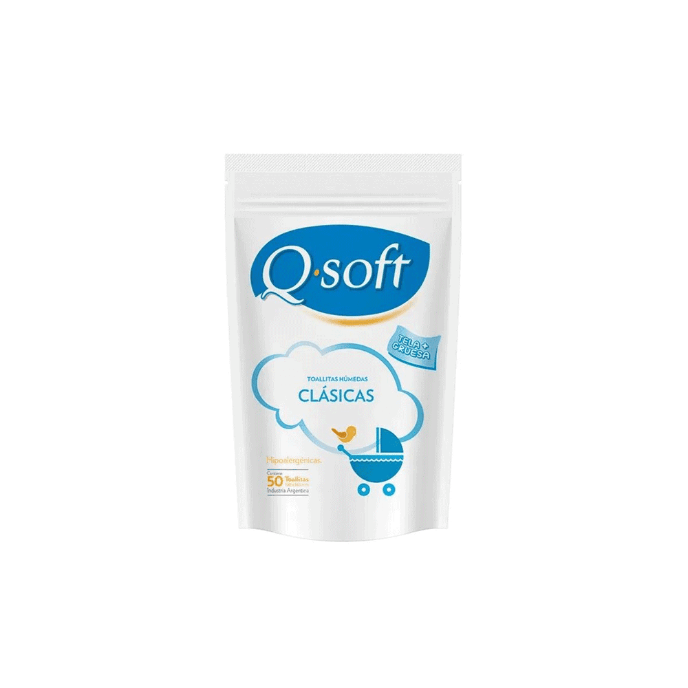 Q-Soft Clasicas Toall Humeda Doypack