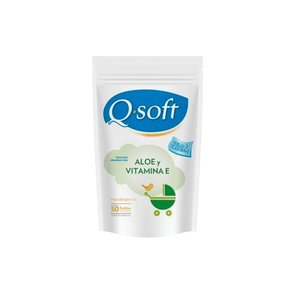 Q-Soft Aloe y Vit.E Toall Humeda Doypack