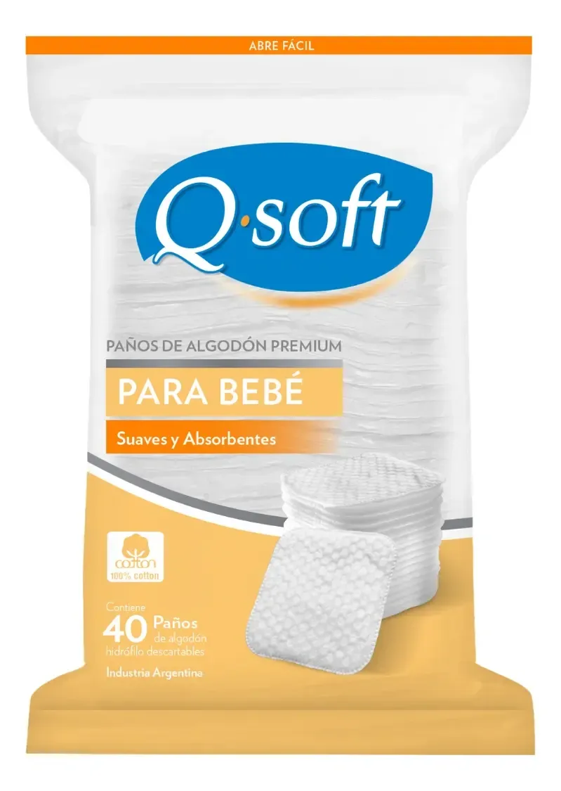 Q-Soft Baby Paños de Algodón Premium