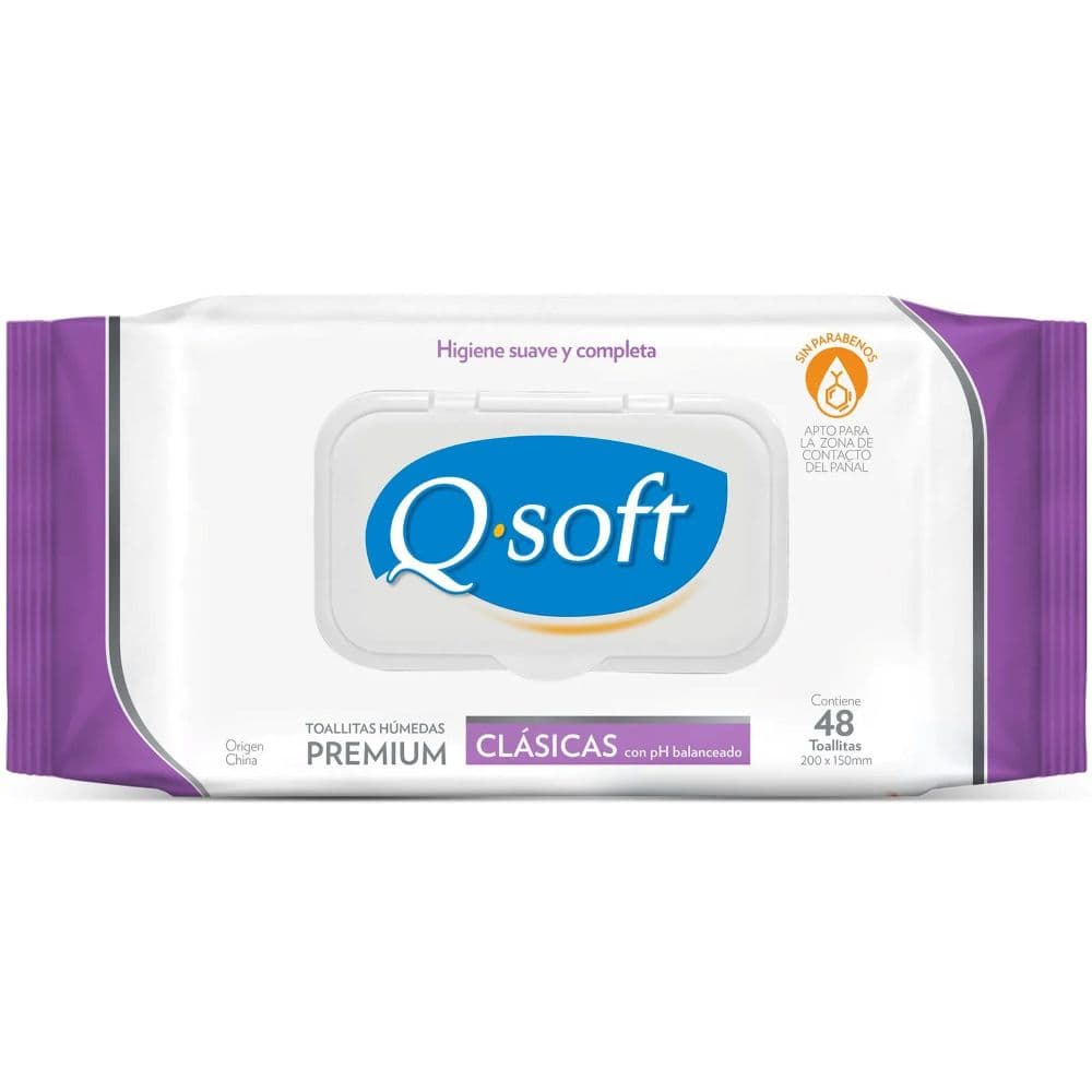 Q-Soft Premium Clasicas Tapa Toalla Humeda