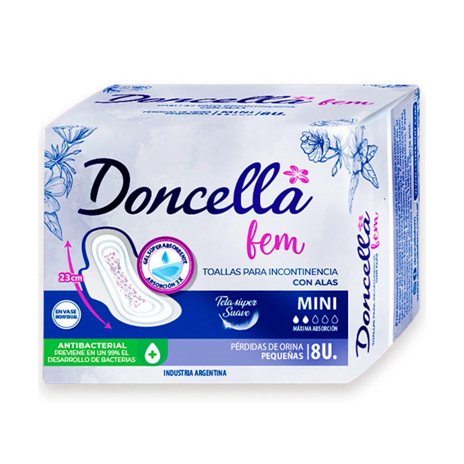 Doncella Toal Incontinencia Suave Mini C/Alas