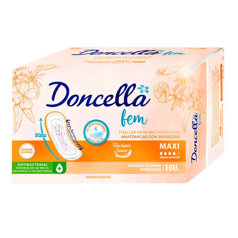Doncella Toal Fem Antibacterial Maxi