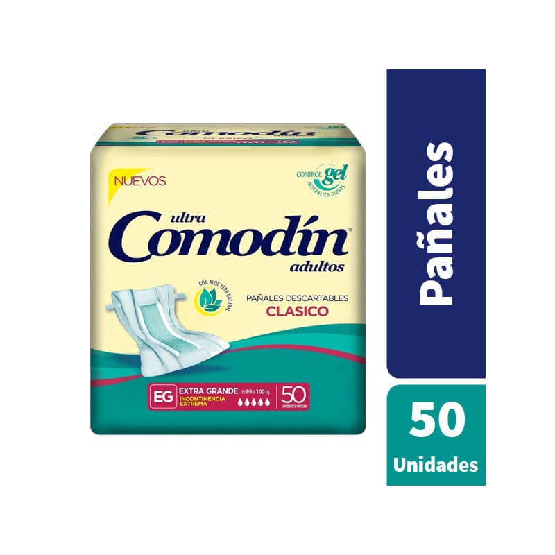 Comodin Pañal Recto Clasico Xg X 50 Pack