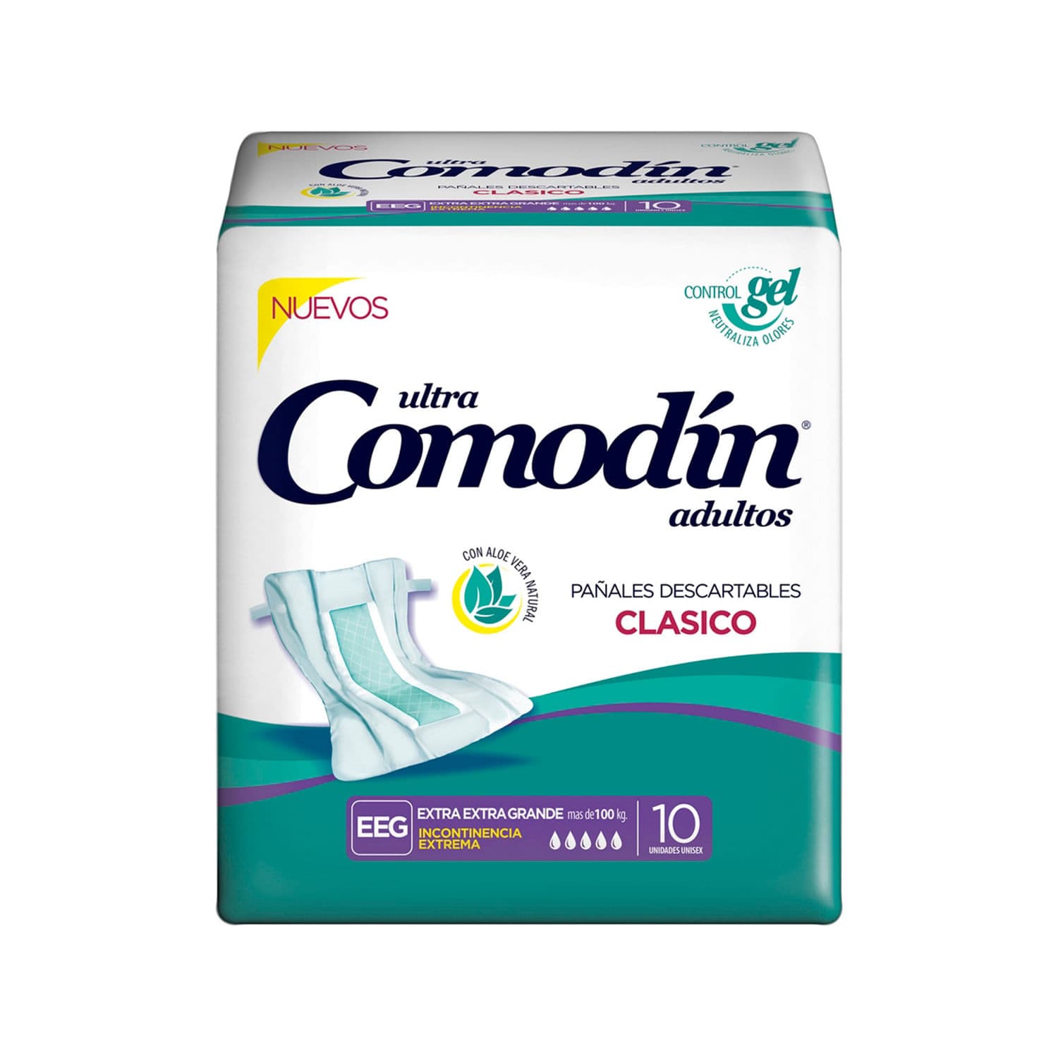 Comodin Pañal Recto Clas Xxg X 10 Pack