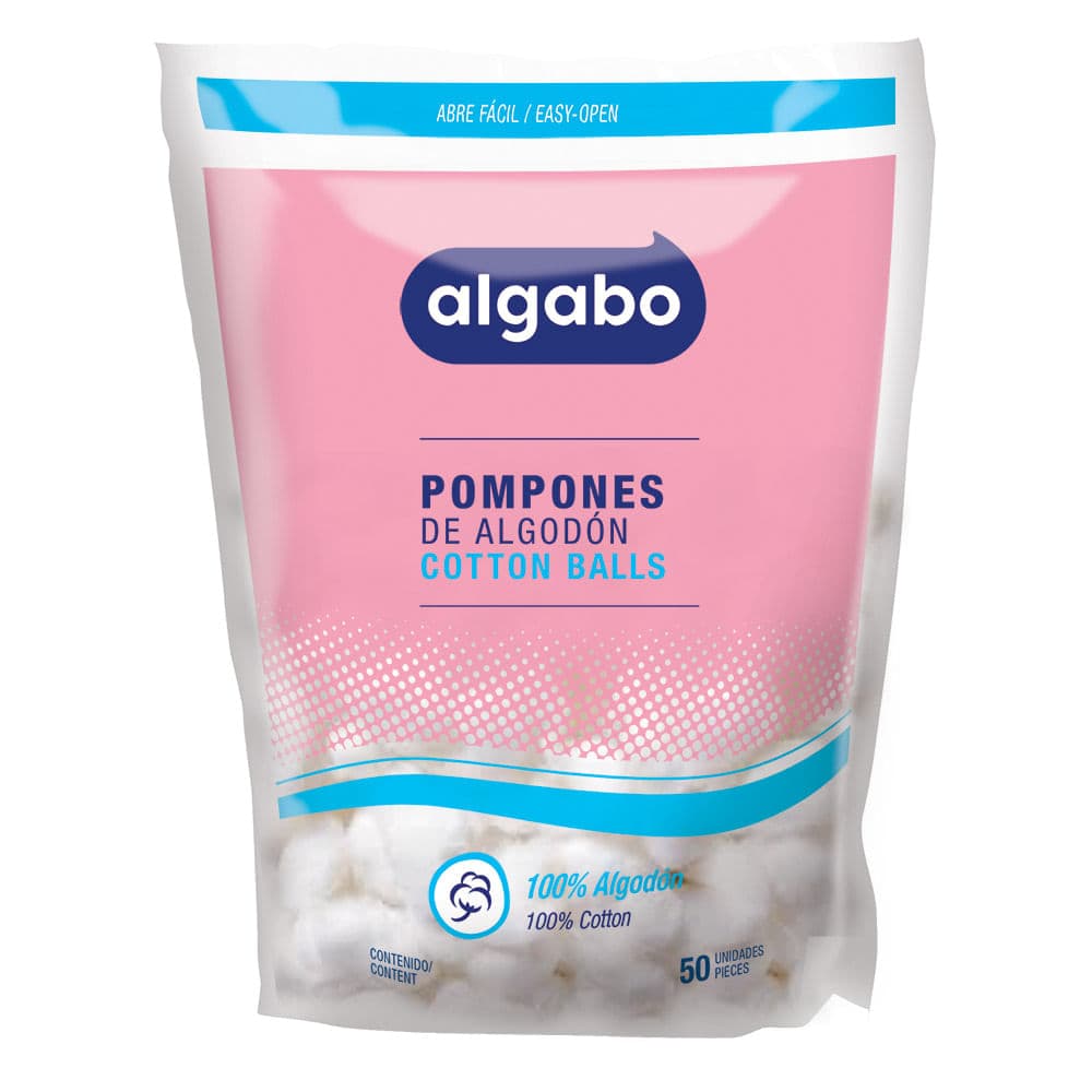 Algabo Control Pompones de Algodon Desmaquillante