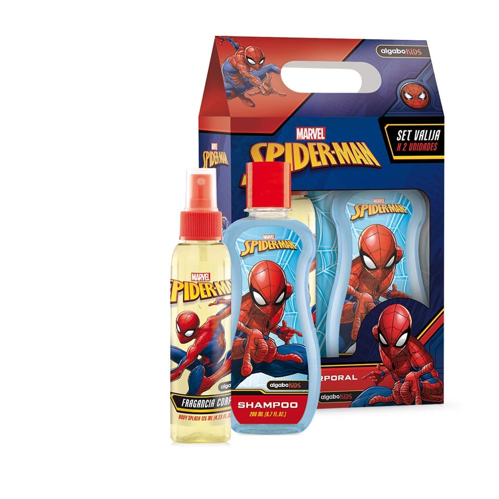 Algabo Kids Avengers Spiderman Set (Body Splash X125 ML + Shampoo X 200 Ml)