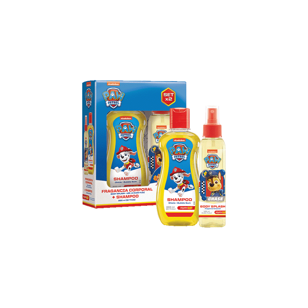 Algabo Kids Paw Patrol Set (Body Splash X125 ML + Shampoo X 200 Ml)