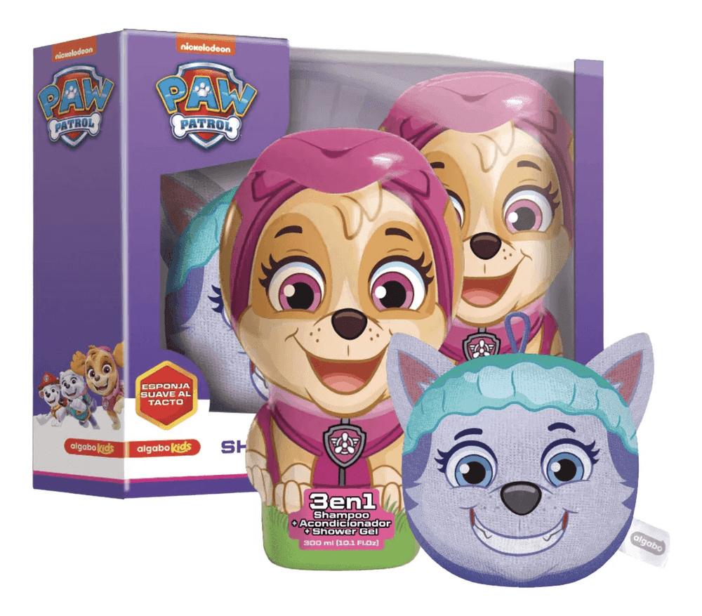 Algabo Kids Paw Patrol Skye Set (shampoo 3 en 1 300 ML + Esponja)