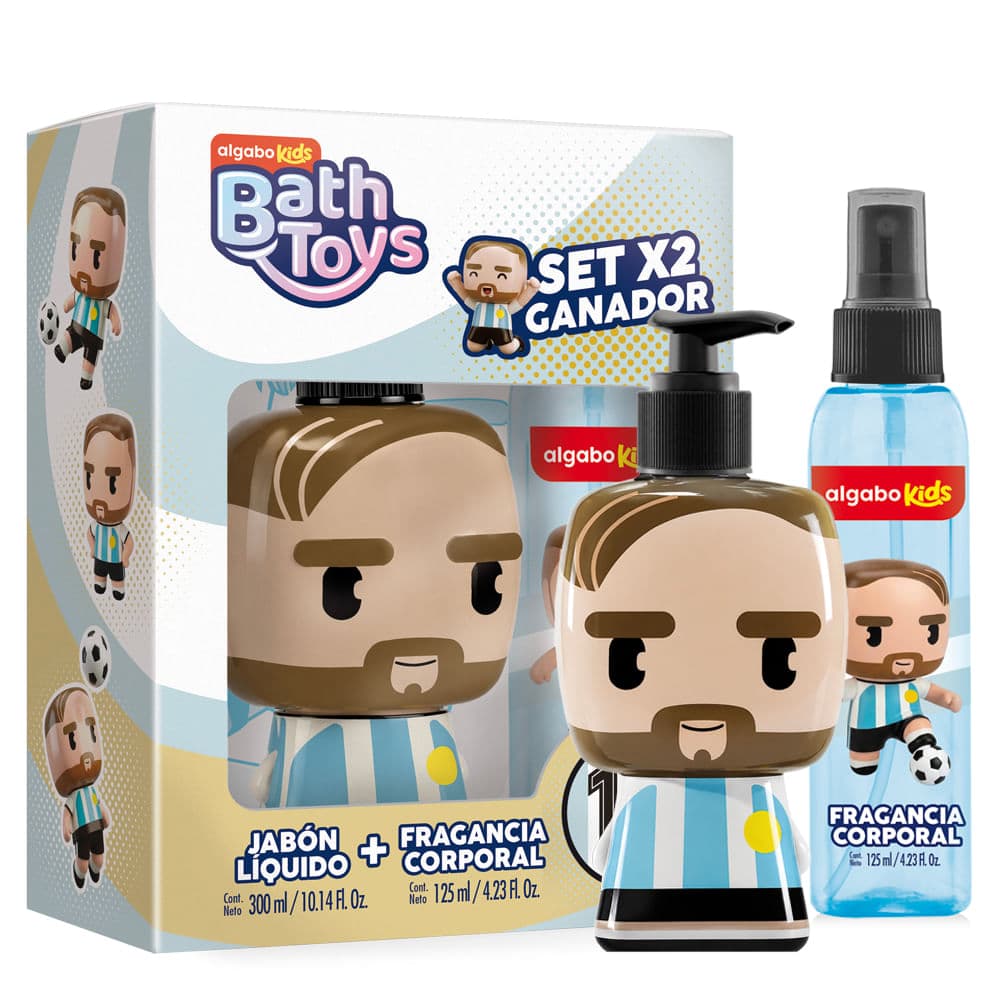Algabo Kids 10 Bath Toys Set(Body Splash X125 Ml+Jab Líquido X 300 Ml)