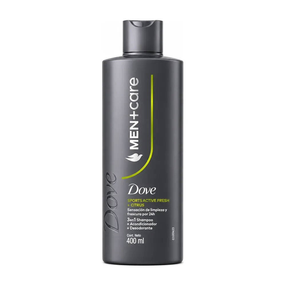 Dove Men Sport Active Fresh 3EN1 Shampoo X400 Ml(Nuevo)