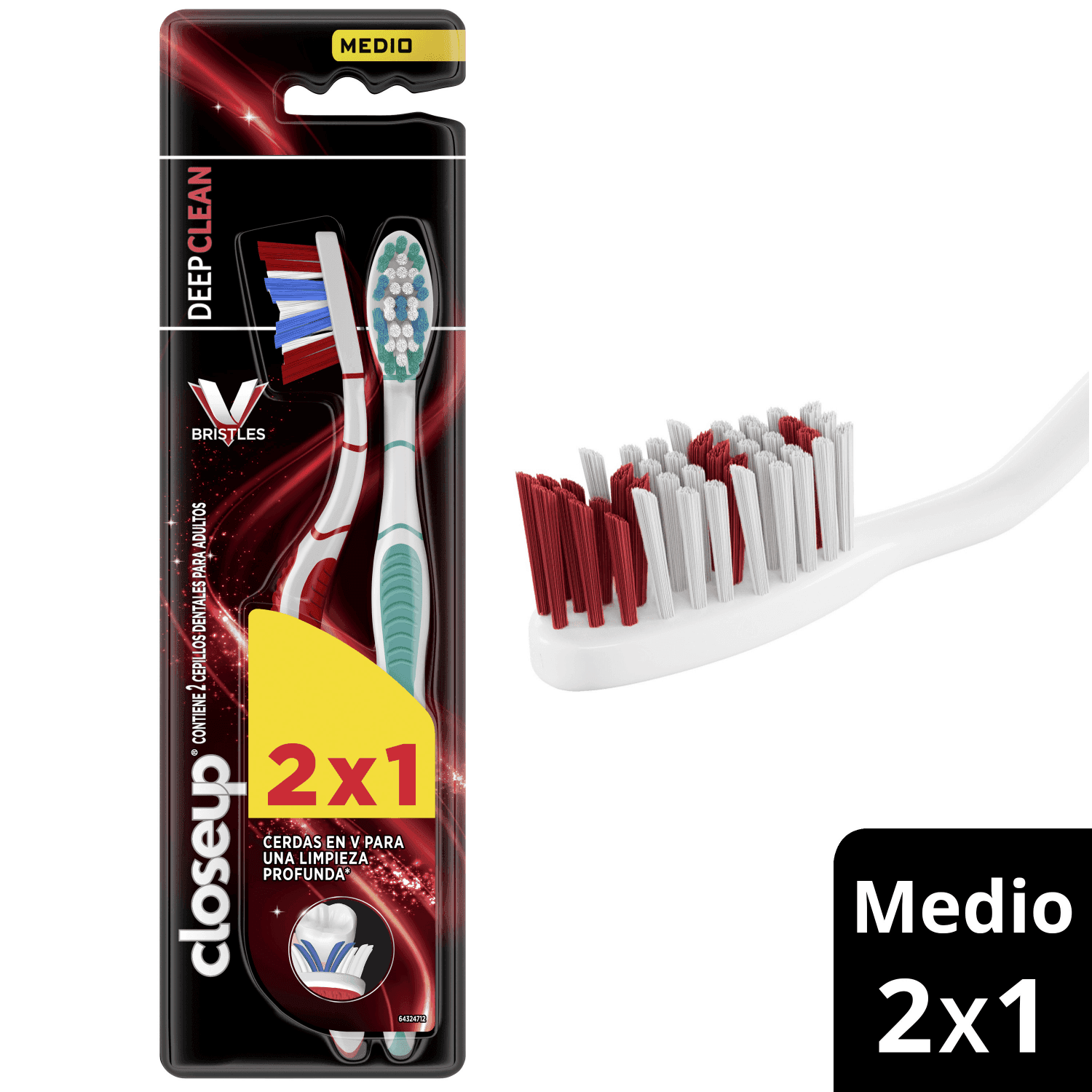 Closeup Cepillo Dental Deep Clean Medio