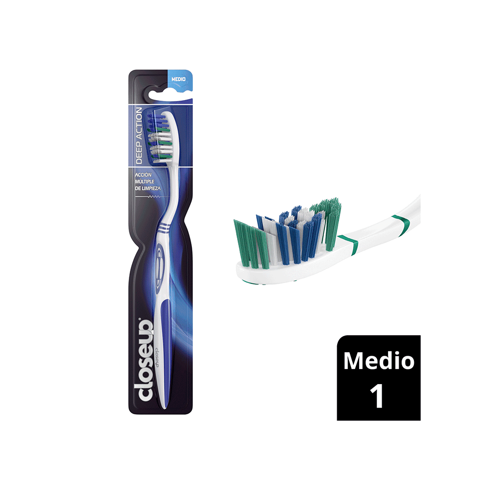 Closeup Cepillo Dental Deep Action Medio