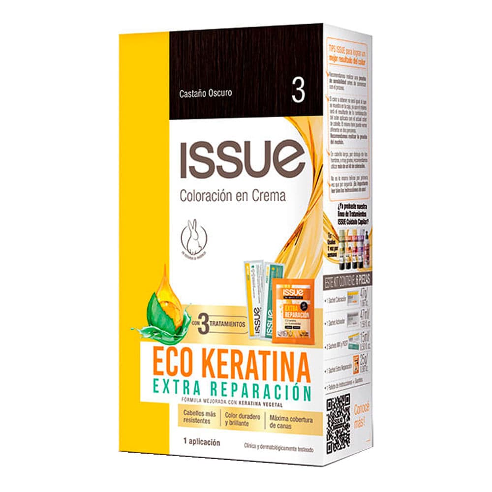 Issue Kit Eco Keratina N 3 Castaño Oscuro