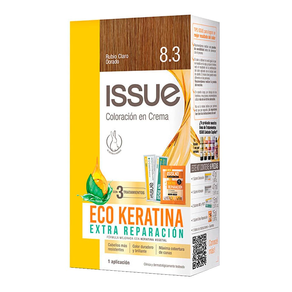 Issue Kit Eco Keratina N 8.3 Rubio Claro Dorado