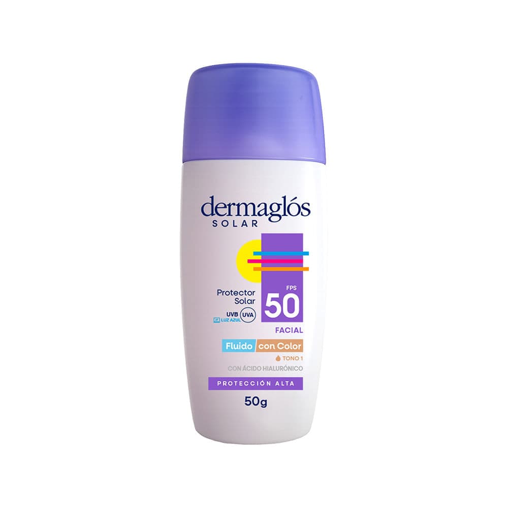 Dermaglos Solar Facial F50 Fluido Color Emulsión Tono 1