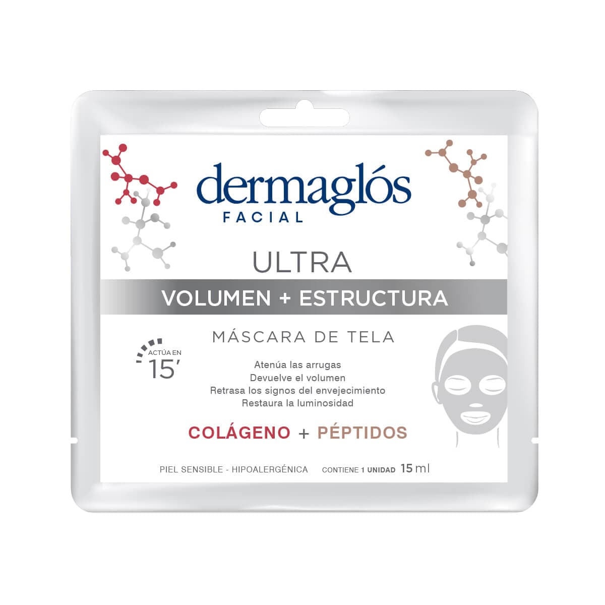 Dermaglos Facial Máscara Ult Vol+Est