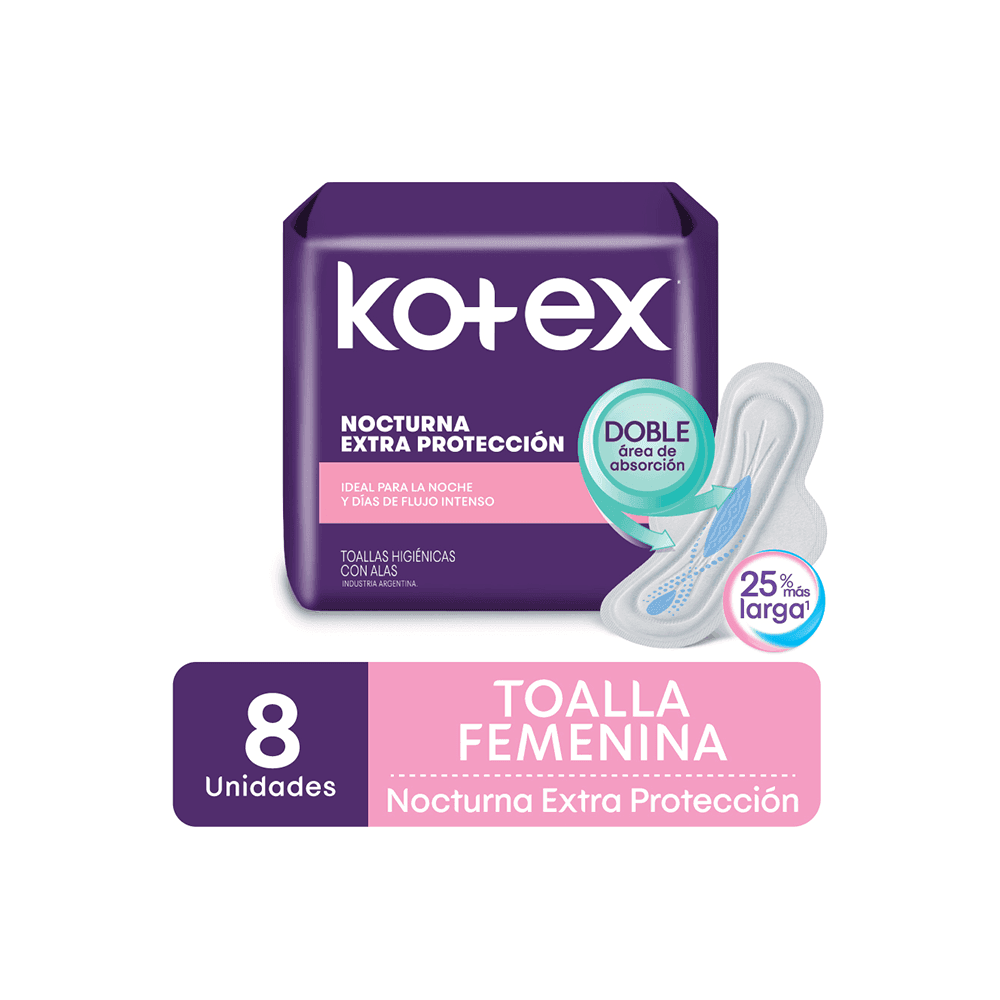 Kotex Toalla Femenina Nocturna C/A