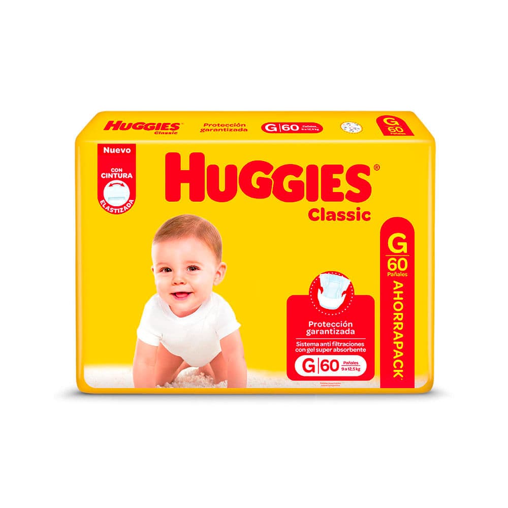 Huggies Pañal Classic G X 60 (Nuevo)