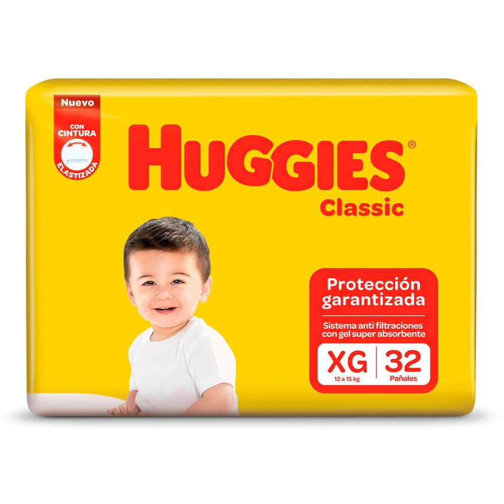 Huggies Pañal Classic Xg X 32 (Nuevo)