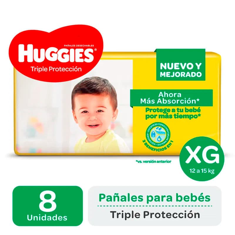 Huggies Pañal Classic Xg X 8 (Nuevo)