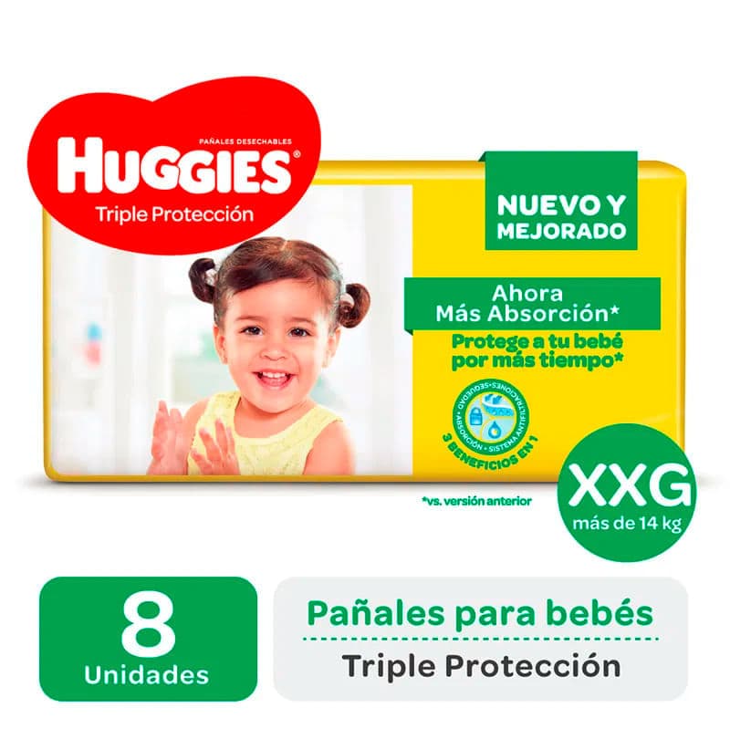 Huggies Pañal Classic Xxg X 8 (Nuevo)