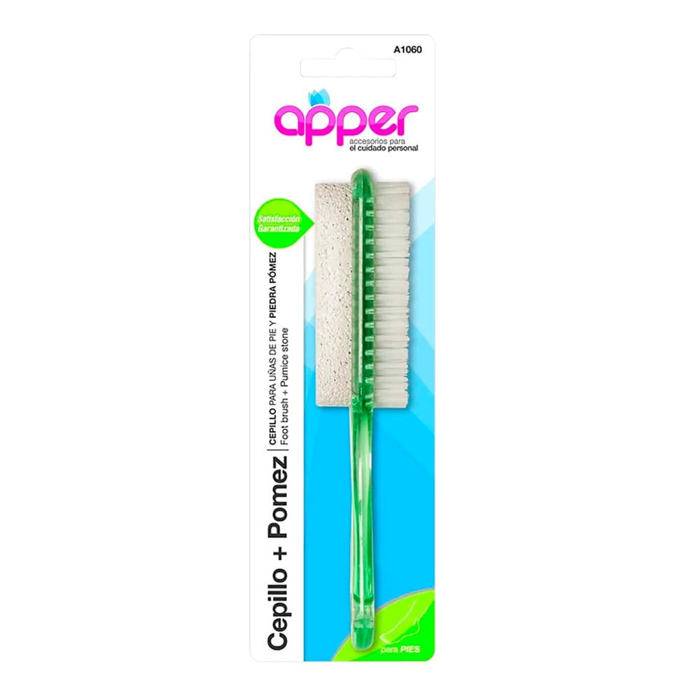 Apper Cepillo P-Uñas de Pie y Piedra Pomez