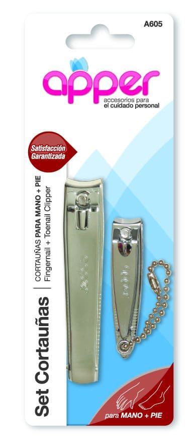 Apper Set Cortauñas P/Manos+Pie