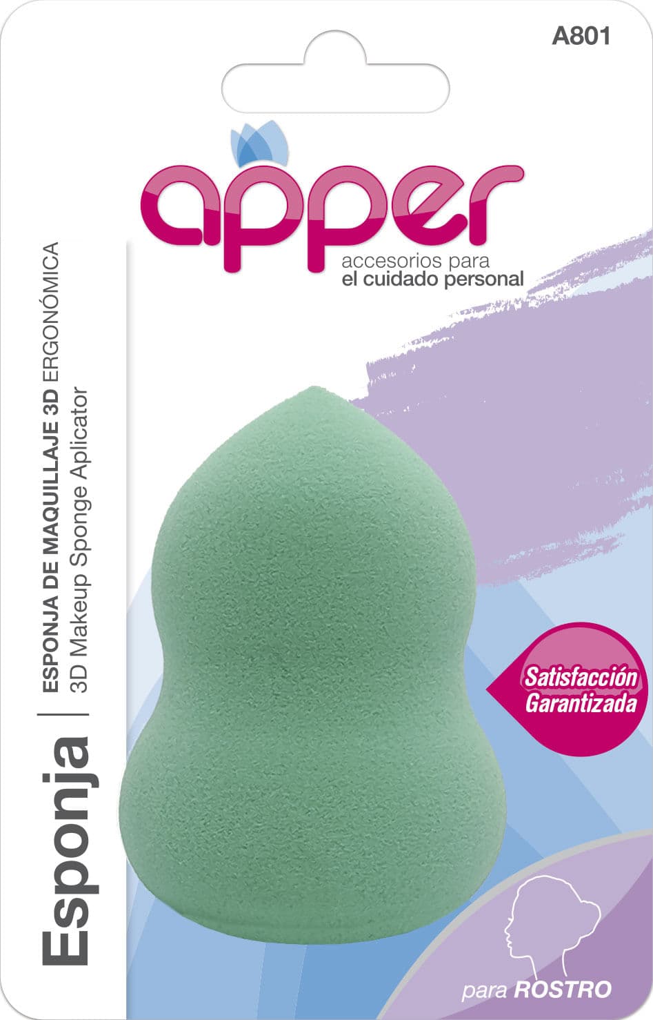Apper Esponja de Maquillaje 3D Ergonomica