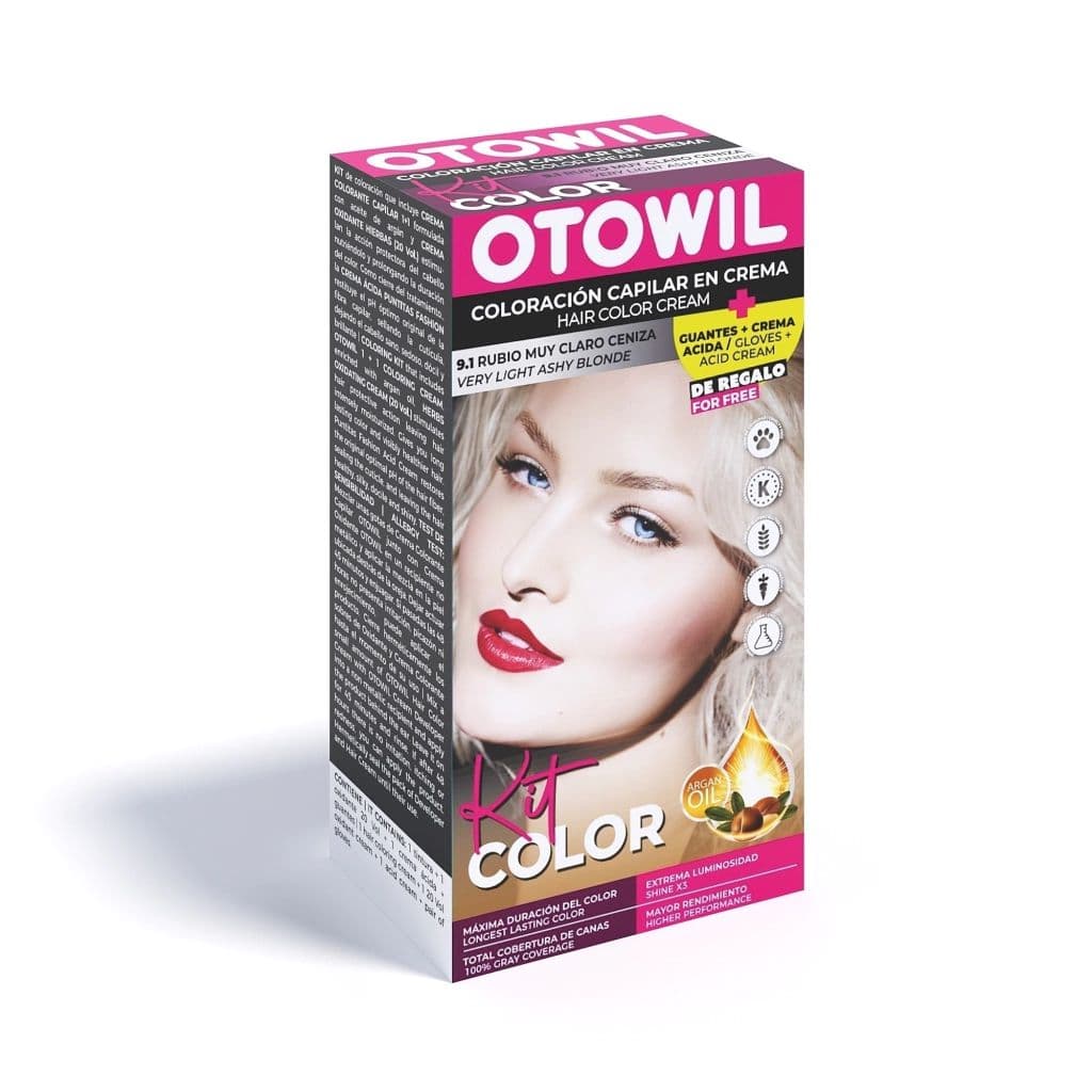 Otowil Kit Simple Tintura 9.1 Rubio Muy Claro Ceniza